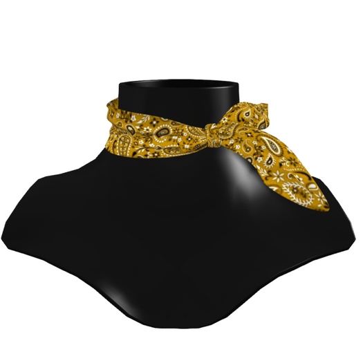 Resizable Bandana Neck Scarf YELLOW - BOXED (add)