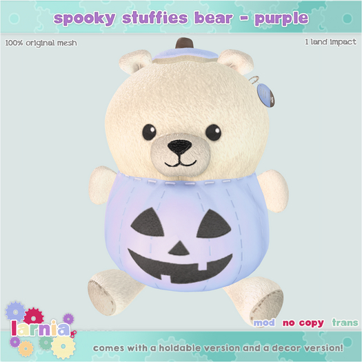 ~*larnia*~ spooky stuffies  bear - blue