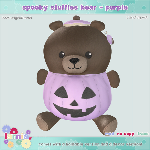 ~*larnia*~ spooky stuffies bear - purple