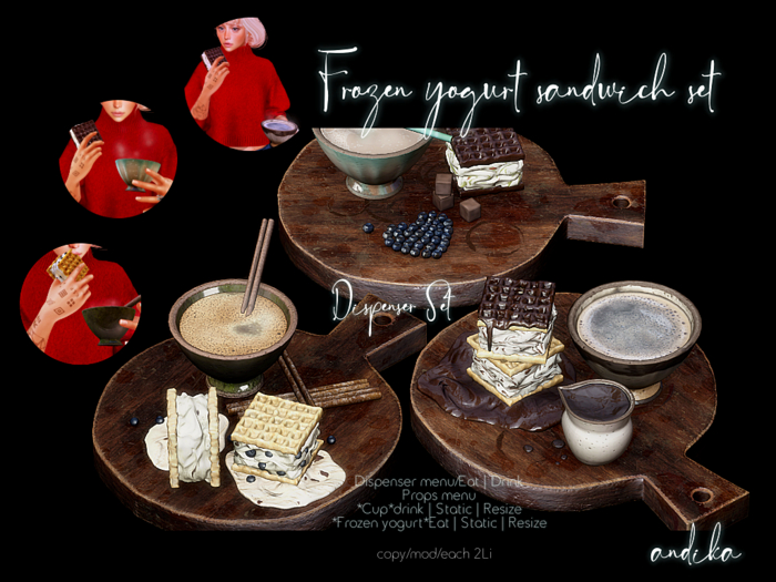 002wear/andika{Frozen yogurt sandwich}SET