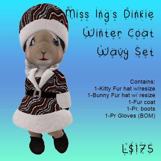 Miss Ing's Dinkie Winter Coat Set Wavy