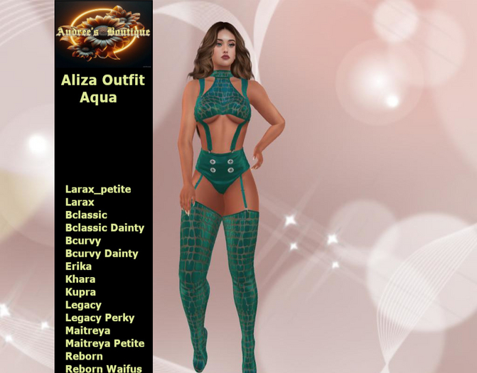 ALIZA AQUA OUTFIT BOXED