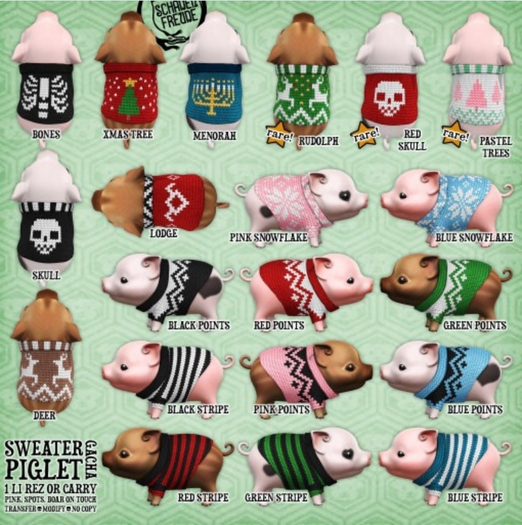 Schadenfreude Skull Sweater Piglet