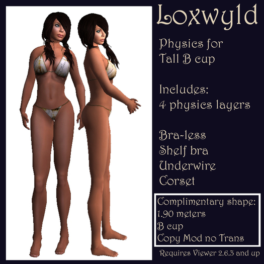 Loxwyld Tall Height B Cup Physics 