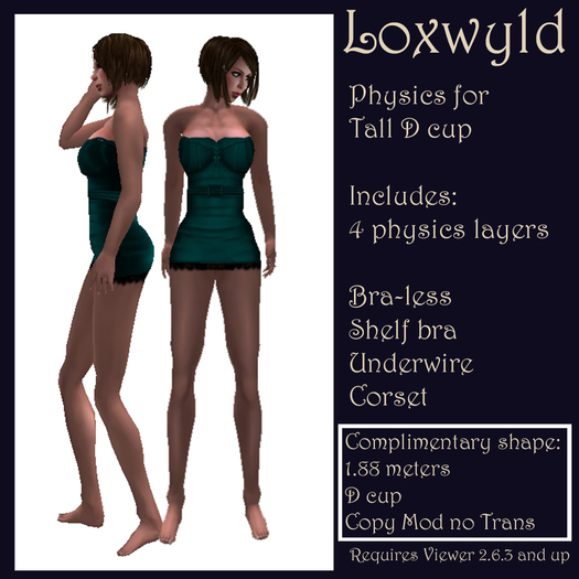 Loxwyld Tall Height D Cup Physics