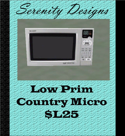 Country Kitchen Microwave 1 prim