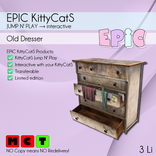 [EPIC KittyCatS] Old Dresser (interactive) Packed