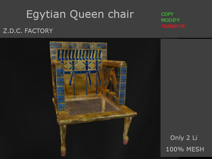 Egyptian Queen Chair