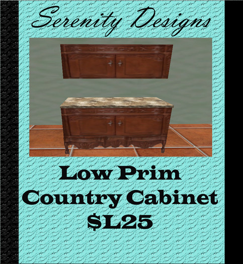 Country Kitchen Single Cabinet 4 prim