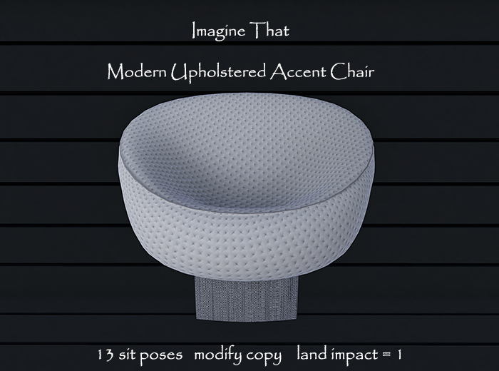 Imagine That ~ Modern Upholstered Accent Chair - gray 