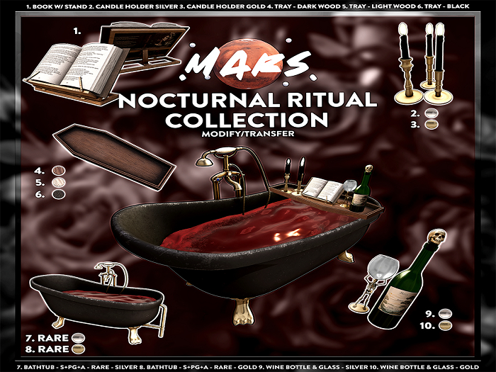 8. .Mars. - Nocturnal Ritual - Bathtub - Gold - RARE