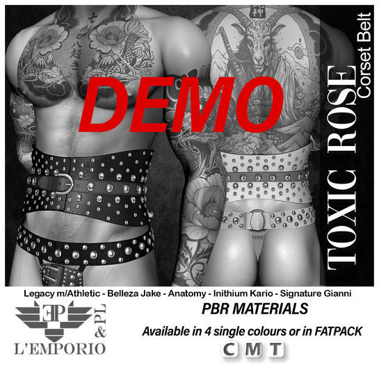D*E*M*O  L'Emporio&PL::*ToxicRose*:: BELT  (Boxed)