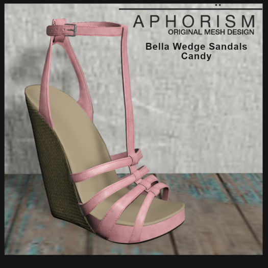 !APHORISM! - Bella Wedge Sandals - Candy v2