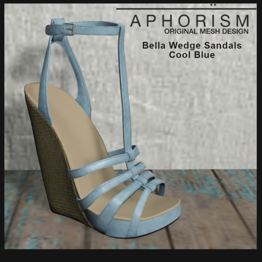 !APHORISM! - Bella Wedge Sandals - Cool Blue v2