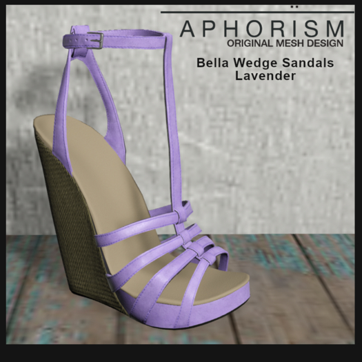 !APHORISM! - Bella Wedge Sandals - Lavender v2