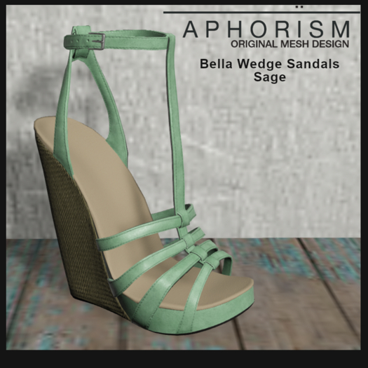 !APHORISM! - Bella Wedge Sandals - Sage v2