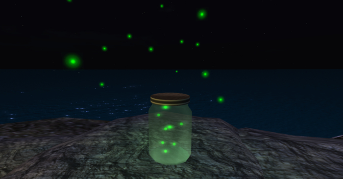 Firefly Jar with Particle Fireflies - Copy & Mod