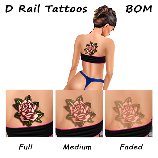 Pink Rose Back Tattoo – BOM