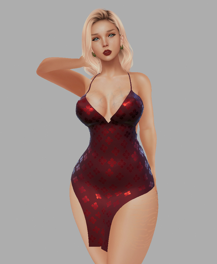 Burgandy Silken camisk ~ Reborn