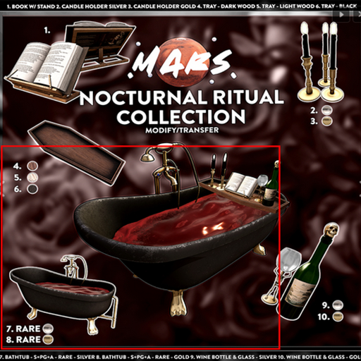 7. .Mars. - Nocturnal Ritual - Bathtub - Gold - RARE