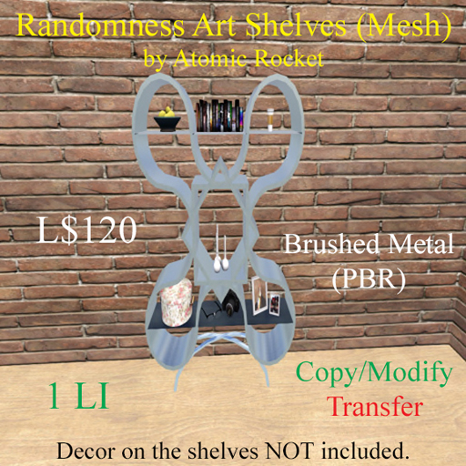 Randomness Art Shelves (Mesh) - Brushed Metal PBR
