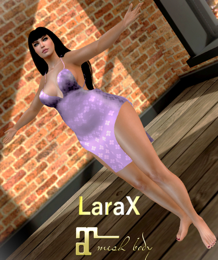 Lavender silken camisk dress demo ~ LaraX