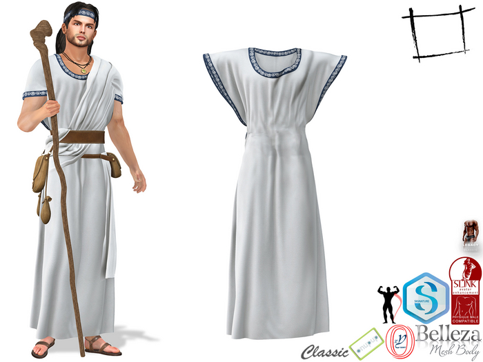 WC1790 Men's Ancient Toga Dress