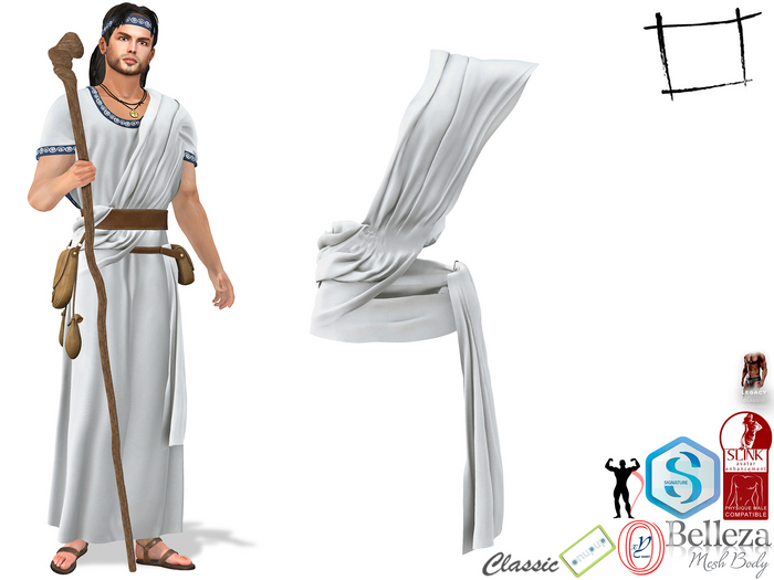 WC1793 Men's Ancient Toga Wrap