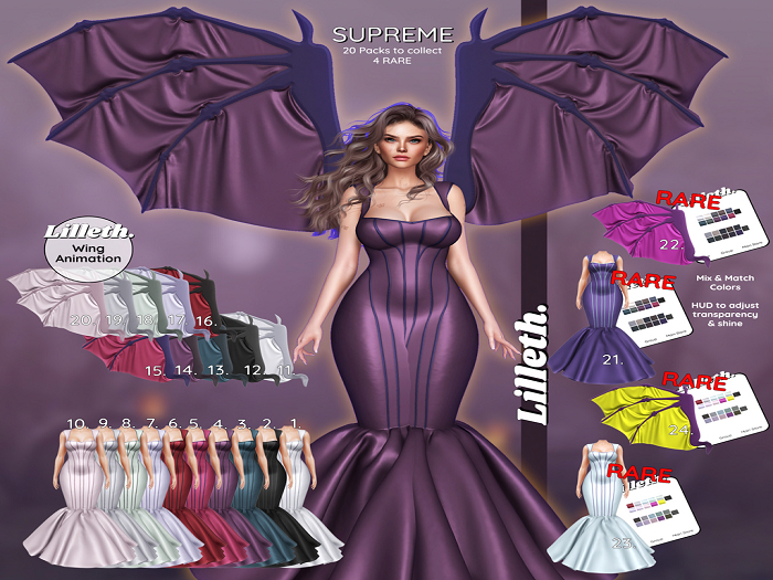 21. Lilleth SUPREME Dress Goth - Pinup Bombshell RARE