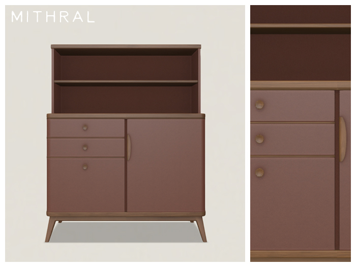 Mithral * Bergen Bar Cabinet (Berry)