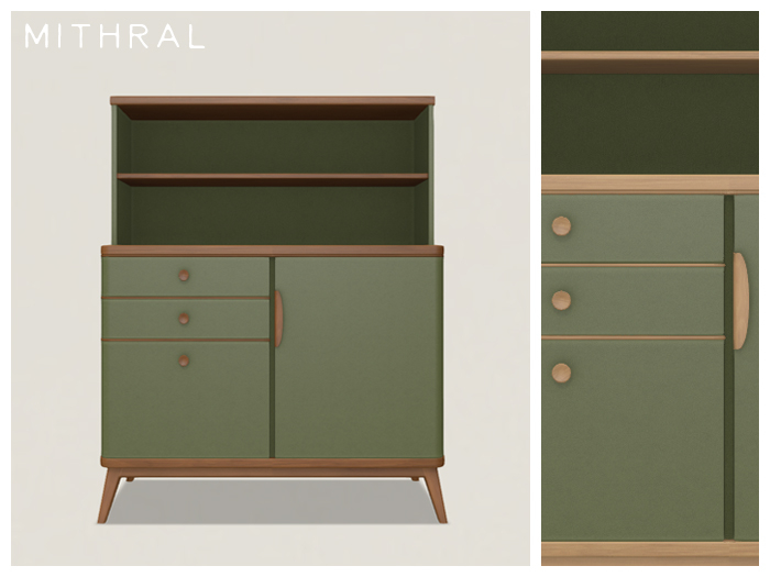 Mithral * Bergen Bar Cabinet (Green)