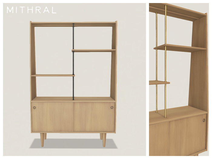 Mithral * Odense Cabinet + Shelves (Light Woods)