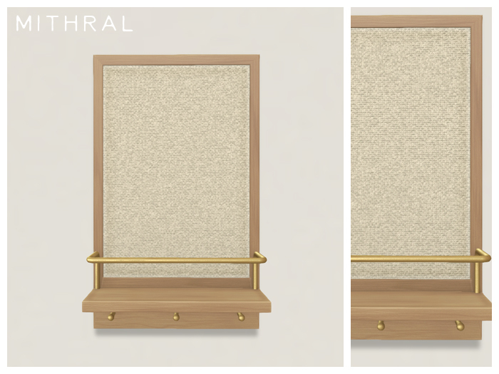 Mithral * Sendai Wall Shelf (Light Wood 2)