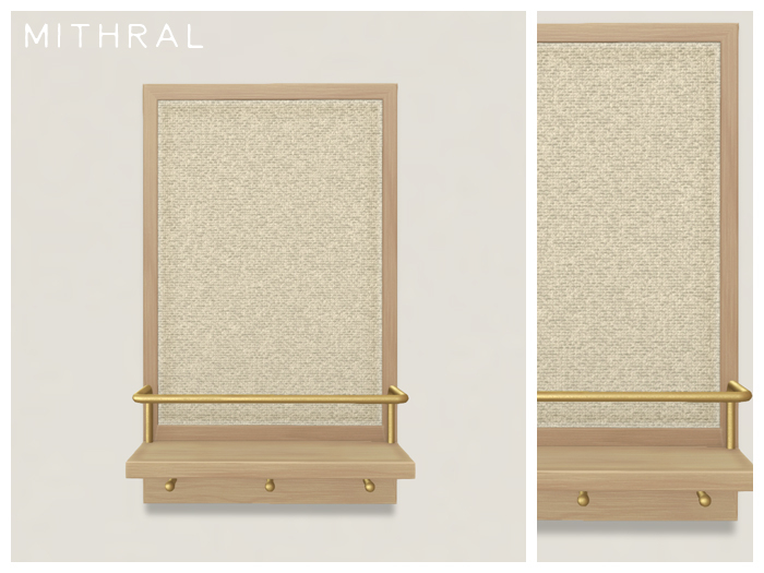 Mithral * Sendai Wall Shelf (Light Wood 1)