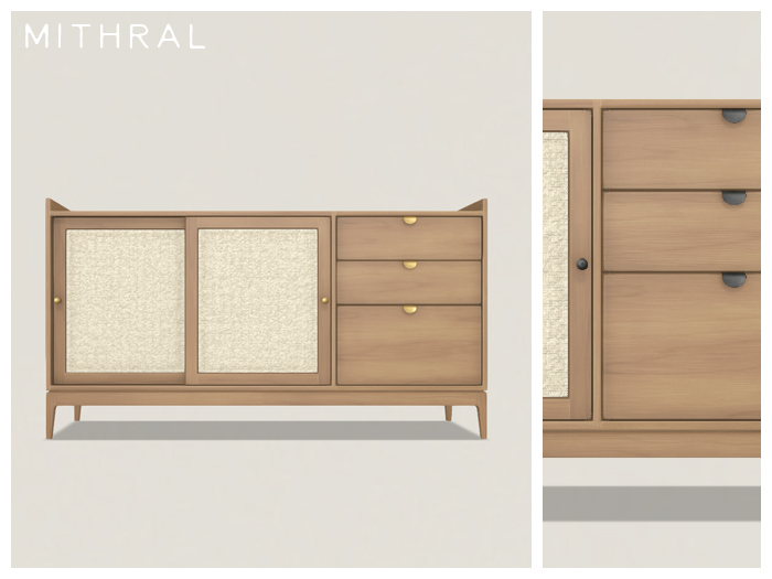 Mithral * Sendai Sideboard (Medium Wood 2)