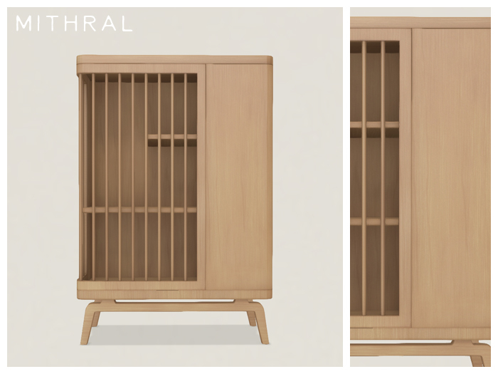 Mithral * Sendai Cabinet (Light Wood 2)