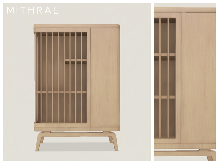 Mithral * Sendai Cabinet (Light Wood 1)