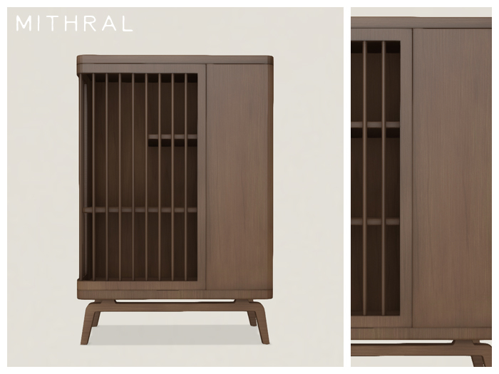 Mithral * Sendai Cabinet (Dark Wood 2)