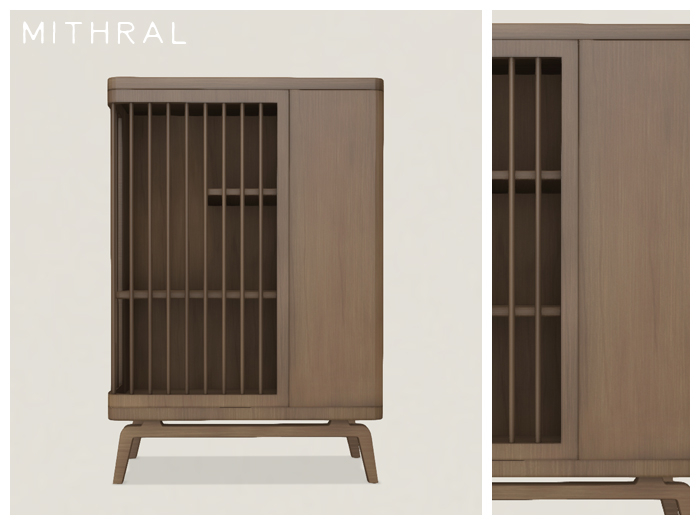 Mithral * Sendai Cabinet (Dark Wood 1)