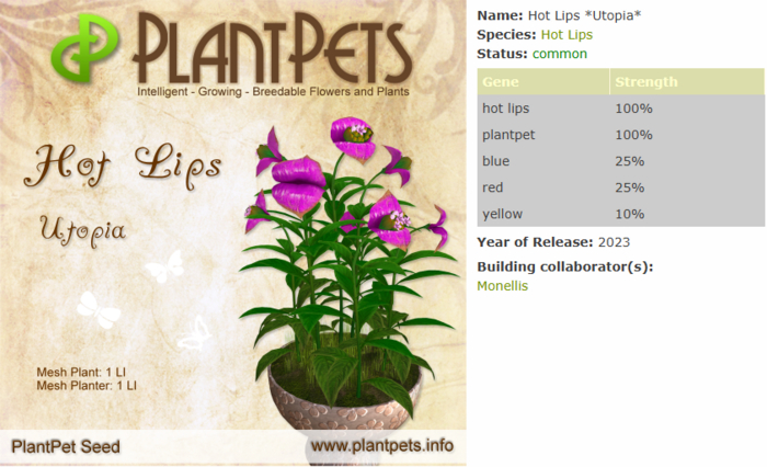 PlantPet Seed [Hot Lips *Utopia*]