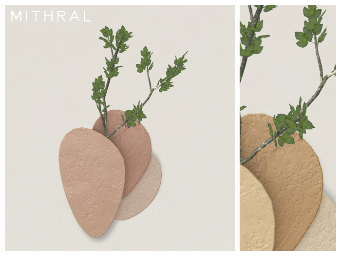Mithral * Abstract Wall Vase V2 (Pack B)