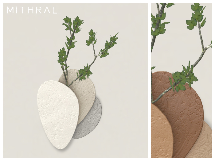 Mithral * Abstract Wall Vase V2 (Pack A)