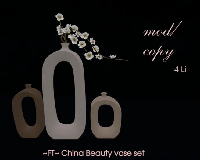 ~FT~ China Beauty vase set 