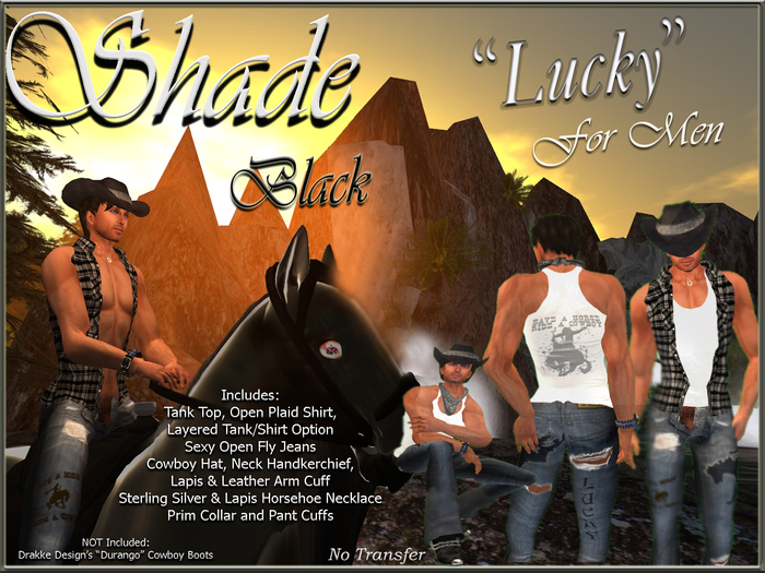 !SHADE! "Lucky" For Men Black