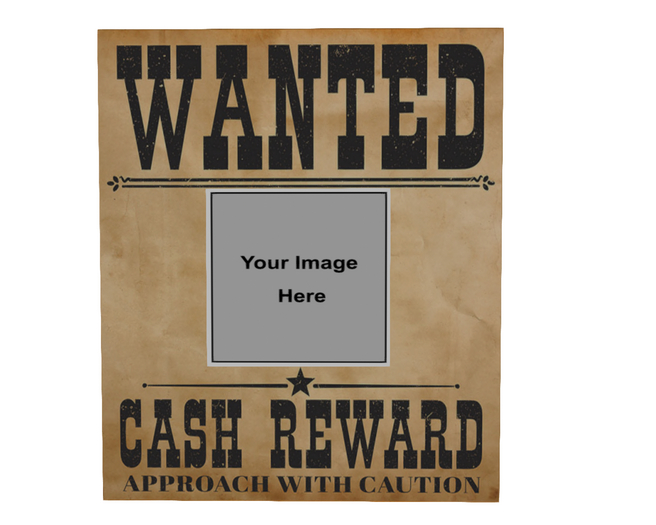 Wanted Poster Add Your Own Image