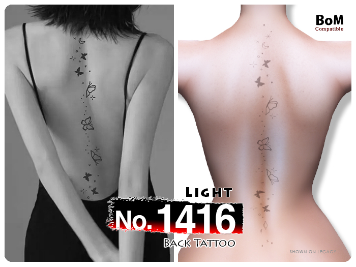 (Back Tattoo) No.1416 Light
