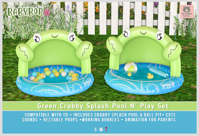 Second Life Marketplace - ::bb:: Crabby Splash Pool N' Play Set - TD ...