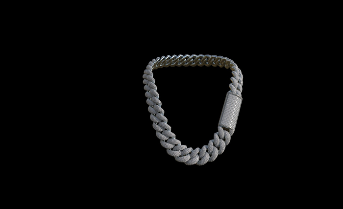 [813] -  Silver 30 Inch Cuban