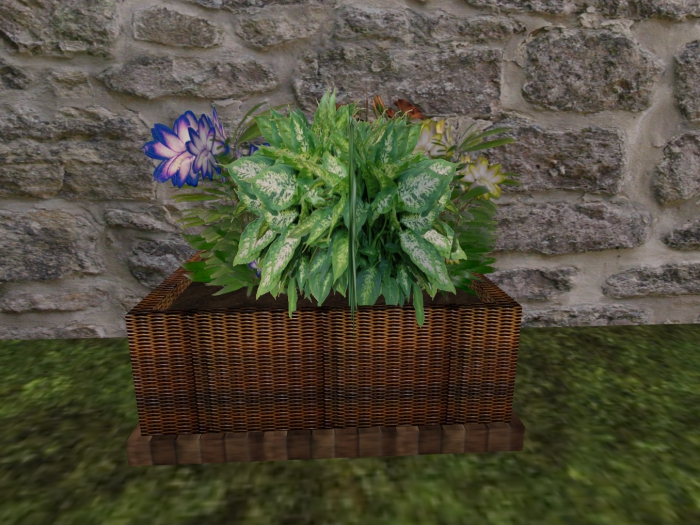 Floral Wicker Basket - Mesh, 1 LI (Boxed)