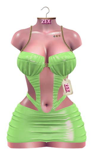Vivians dress * Neon green: LaraX, Legacy, Perky, Reborn, Waifu